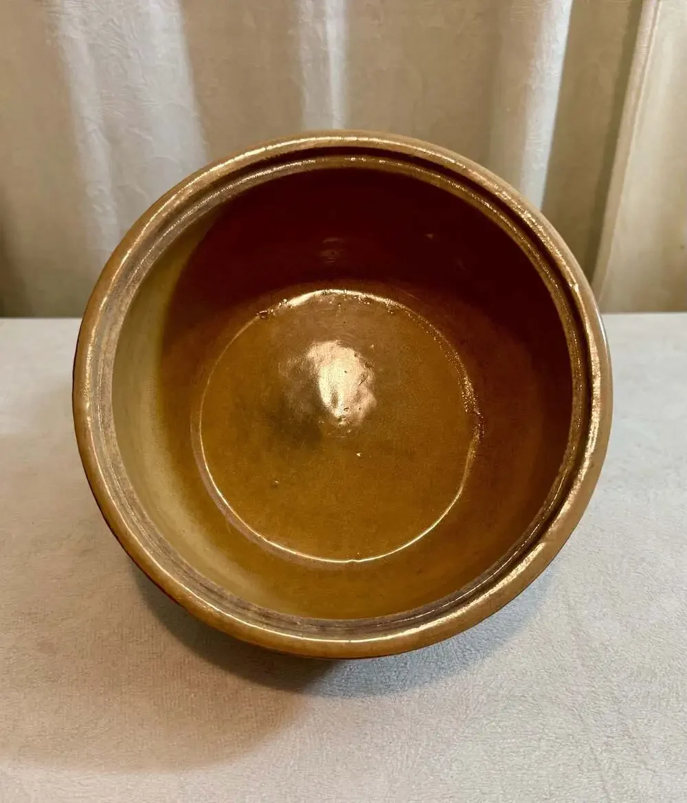 Vintage Watt Ware Eve-n-Bake Yellow‎ Stoneware Casserole Bowl